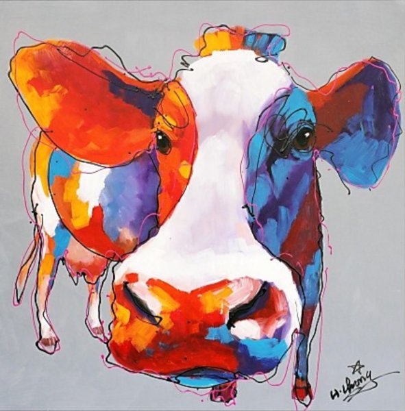 Рисунки креативная корова (40 фото)