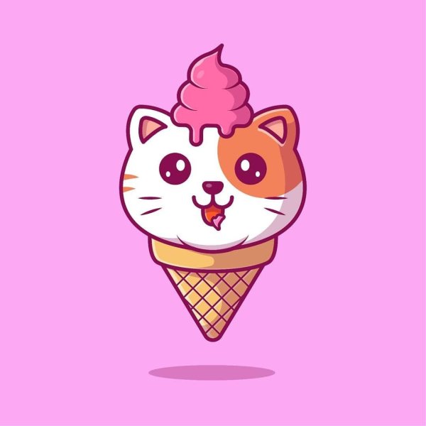 Рисунки мороженое котенок (35 фото)