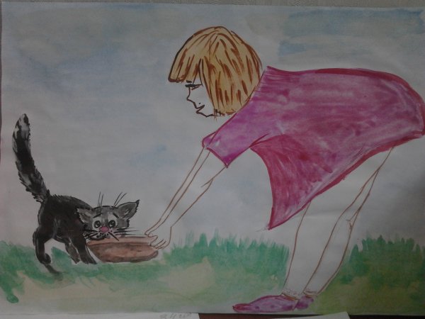 Рисунки помоги кошке (43 фото)