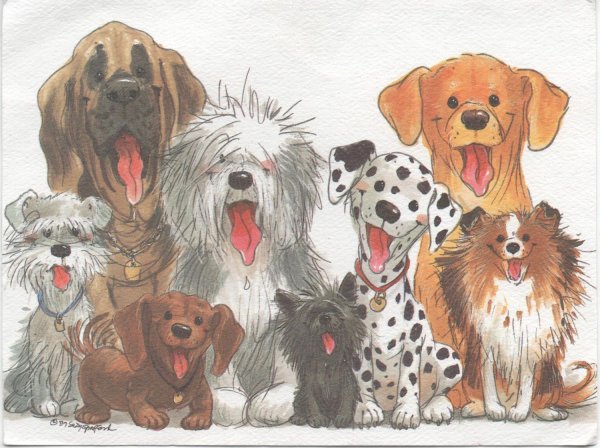 Рисунки семья собачек (41 фото)