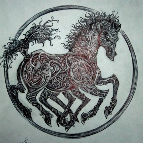 Рисунки славянский конь (41 фото)