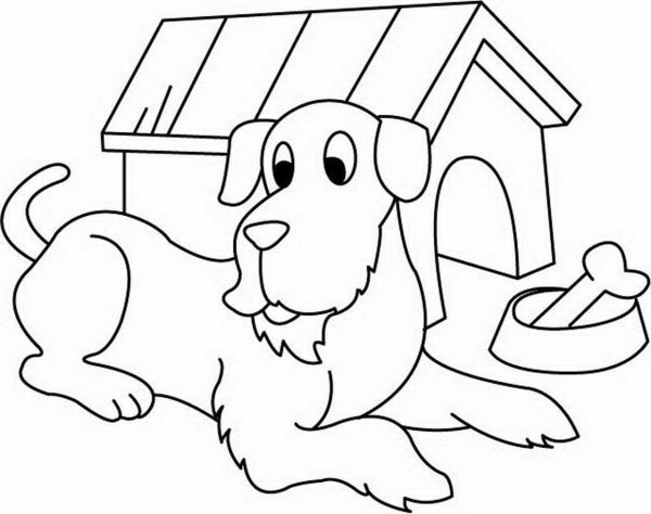 Рисунки собачка с будкой (41 фото)