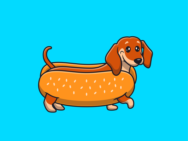 Рисунки собака хот дог (42 фото)