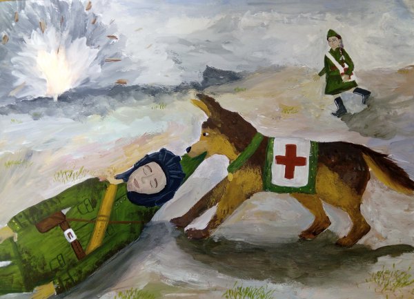 Рисунки солдатская собака (41 фото)