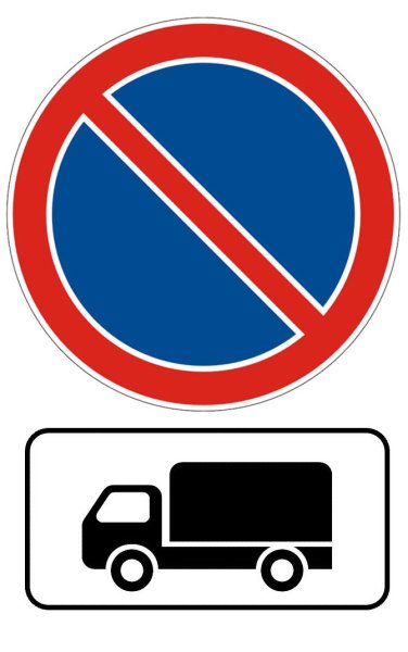 Знак грузовая машина на синем фоне (41 фото)