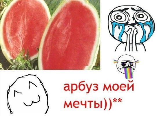 Нигер с арбузом на голове