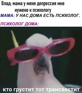 Кто грустит тот трансвестит