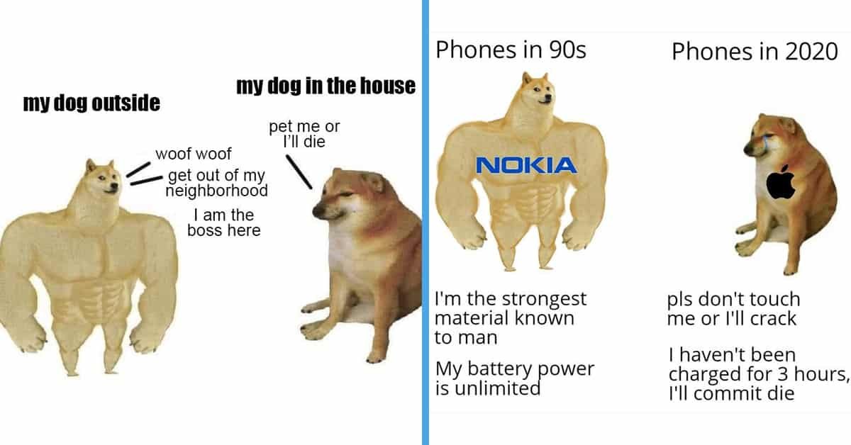 Сильная собака мем. Собака Мем. Большая и маленькая собака мемы. Мем с доги сильный и слабый. Мем сравнение собак.