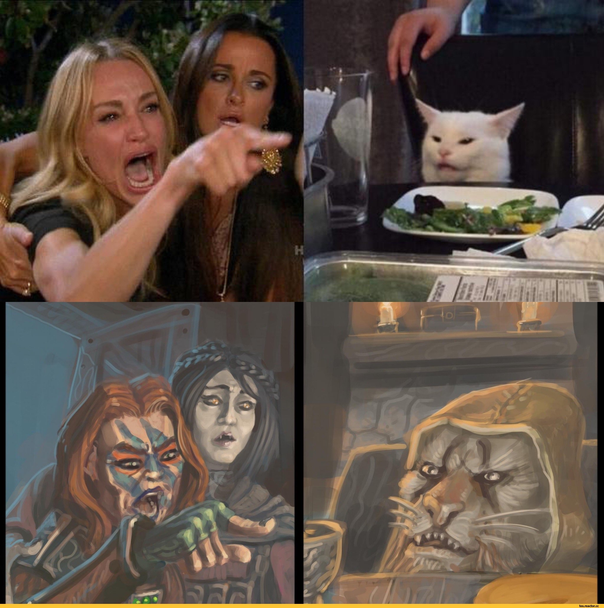 Жена кошка мем. Мем с Кэмерон Диаз и котом. Мемы с котом и девушками. Две девушки и кот за столом. Мем с котом и двумя женщинами.
