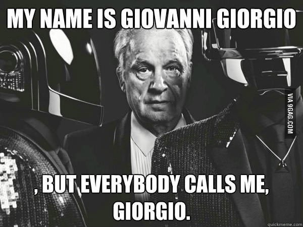 Май нейм из Джованни Джорджо