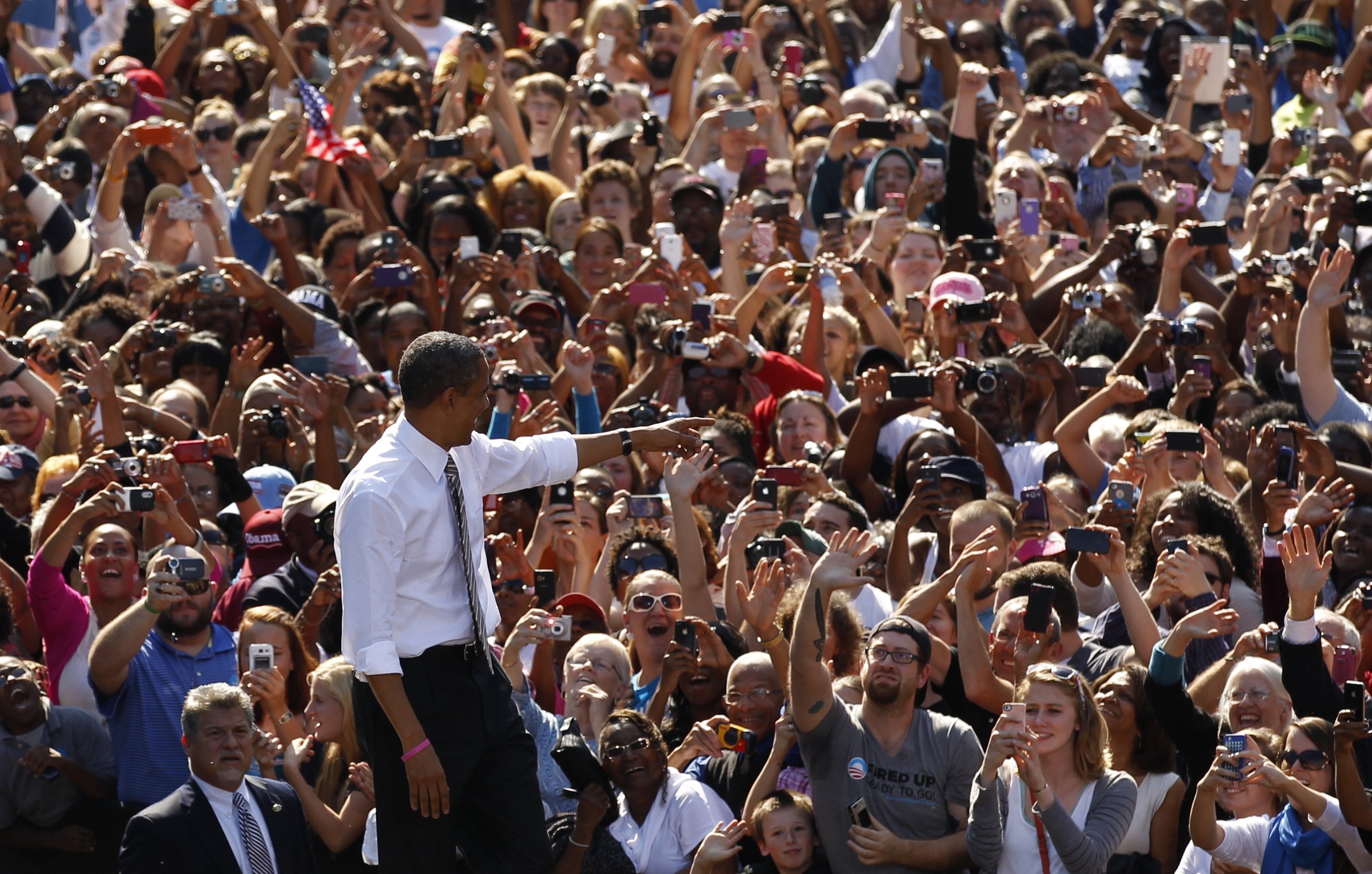 Барак Обама с народом