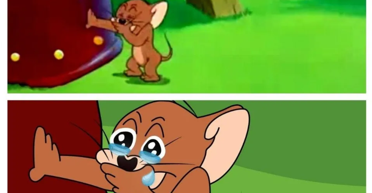 Them meme. Плачущий мышонок Джерри. Упоротый мышонок Джерри. Джерри плачет. Джерри Мем.