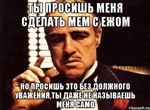 Ты просишь меня сделать Мем