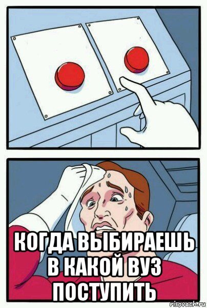 Человек и две кнопки Мем