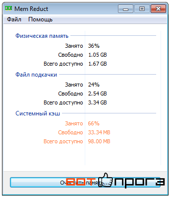 Mem Reduct тормозит