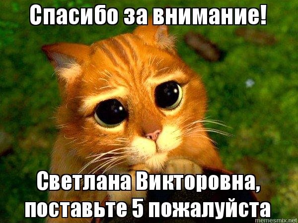 Спасибо за внимание поставьте 5