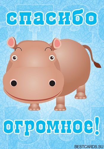 Открытка благодарность смешная