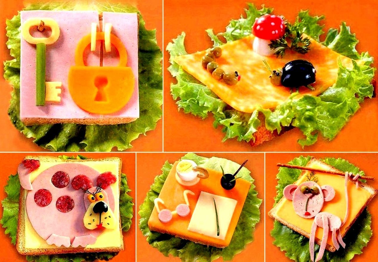 Бутерброды на детский стол