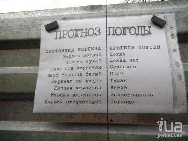 Приколы про погоду