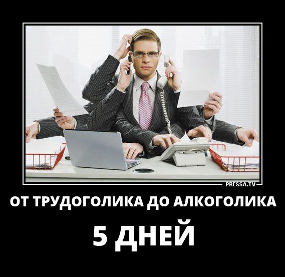 От трудоголика до алкоголика 5 дней