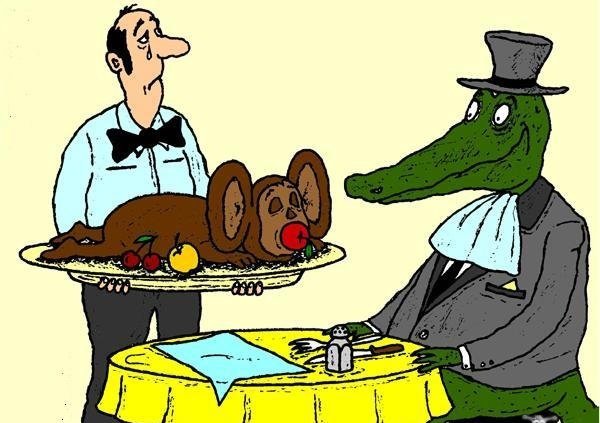 Чебурашка и крокодил Гена карикатуры