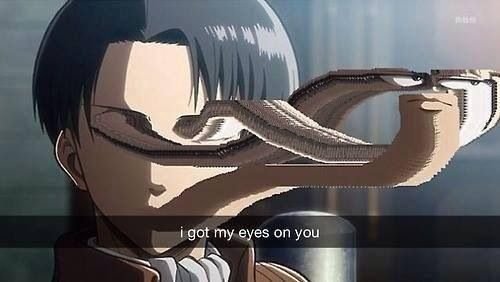 Леви Аккерман атака титанов Мем