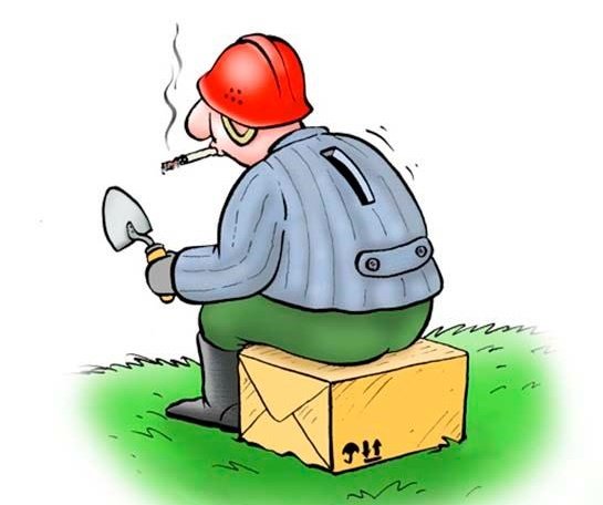 Строитель карикатура
