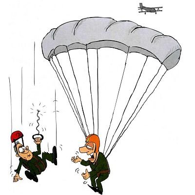 Парашютные карикатуры