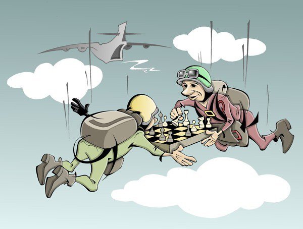 Парашют карикатура