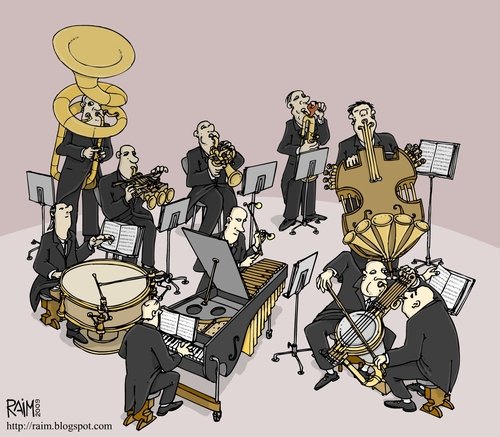 Оркестр карикатура
