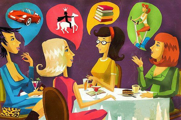 Женский клуб иллюстрация