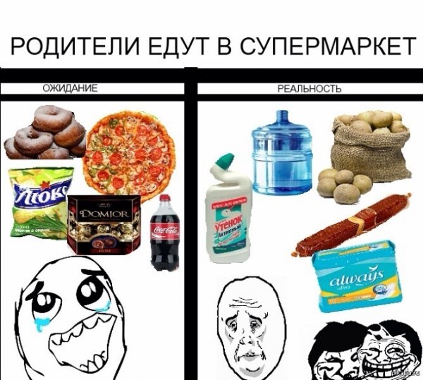 Мемы ожидание и реальность