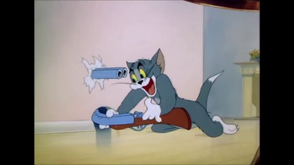 Том и Джерри том с ружьем