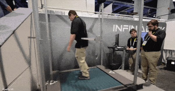 Беговая дорожка для VR gif