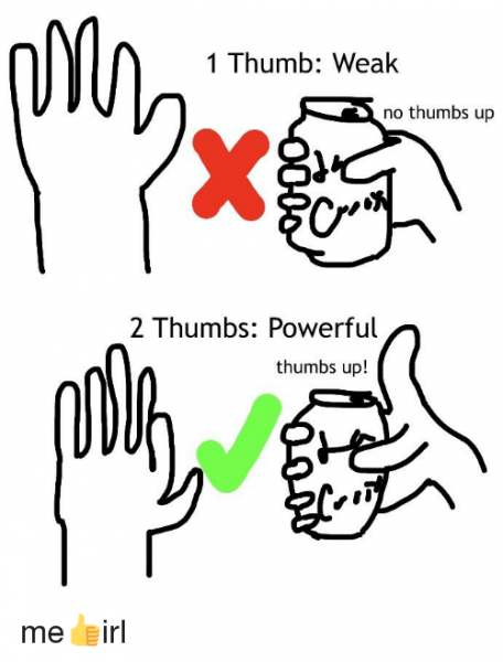 Картинка Мем giant thumb guy
