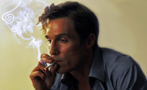 Мэттью Макконахи настоящий детектив курит