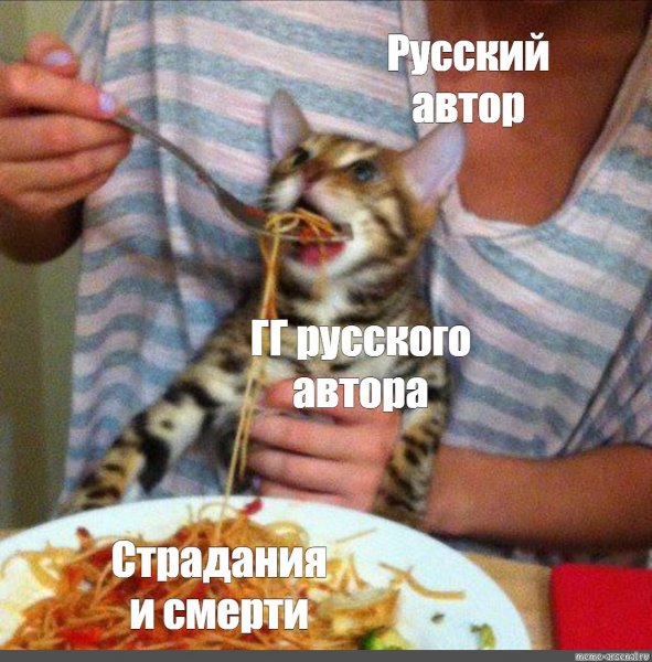 Мем корми кот