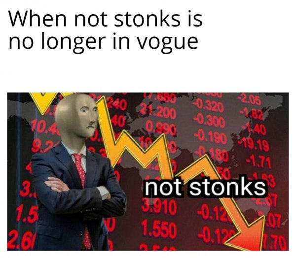 Not Stonks Мем оригинал