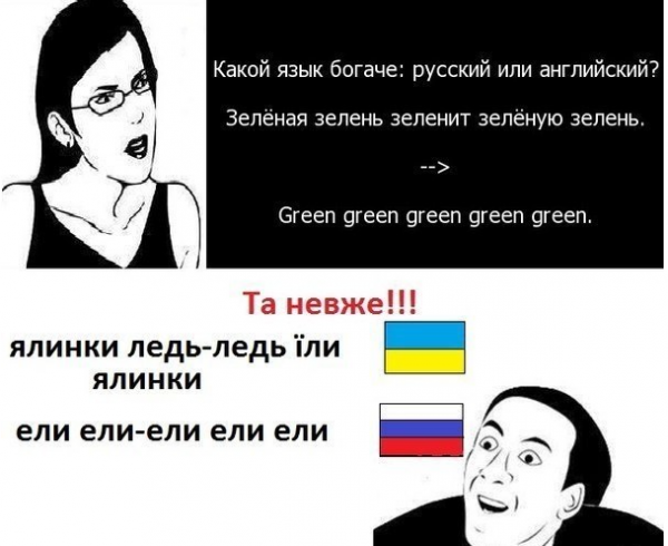 Шутки про русский язык
