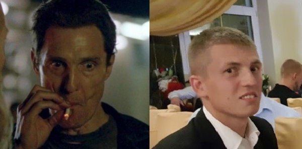 Мэттью Макконахи курит