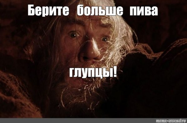 Гэндальф бегите глупцы Мем