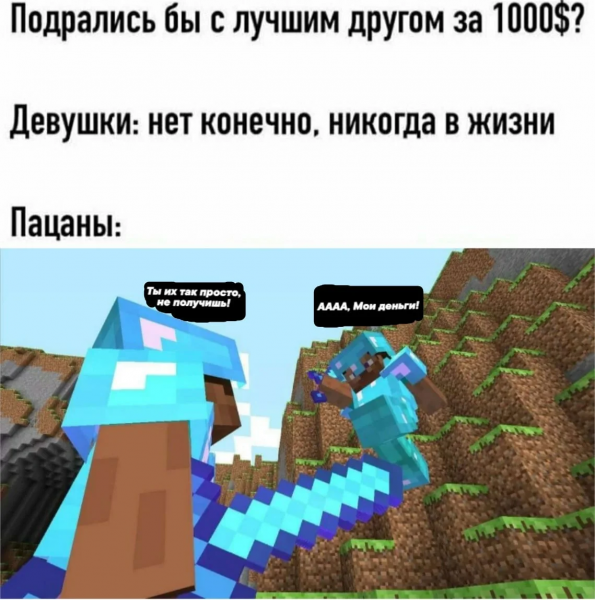 Мемы про майнкрафт