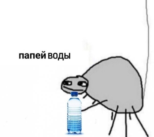 Попей воды Мем паук