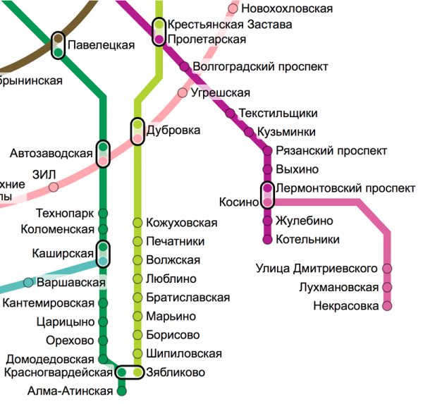 Выхино станция метро ветка