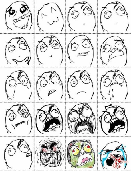 Смешные рожи карандашом