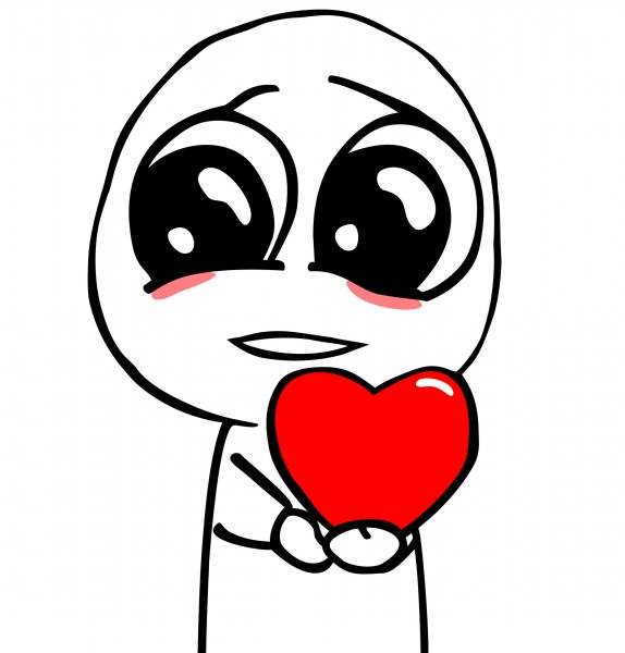 Мем с сердечками