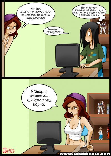 Когда забыл удалить историю браузера