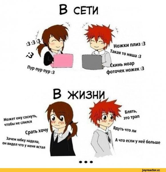 Общение в интернете и в реальной жизни Мем