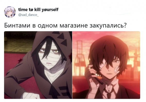 Аниме бродячие псы Достоевский мемы