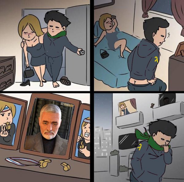 Мем с фотографией и девушкой